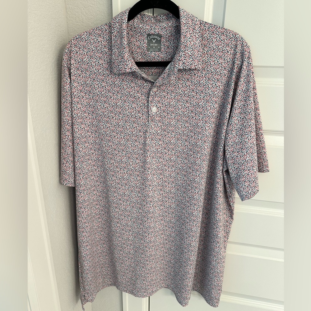 Men’s Callaway Short-Sleeve Chilies Patterned Polo